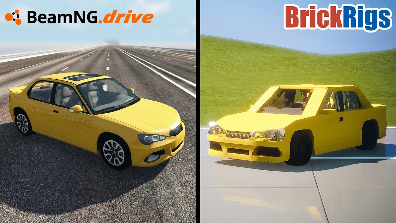 BeamNG drive Sunburst vs Brick Rigs Sunburst