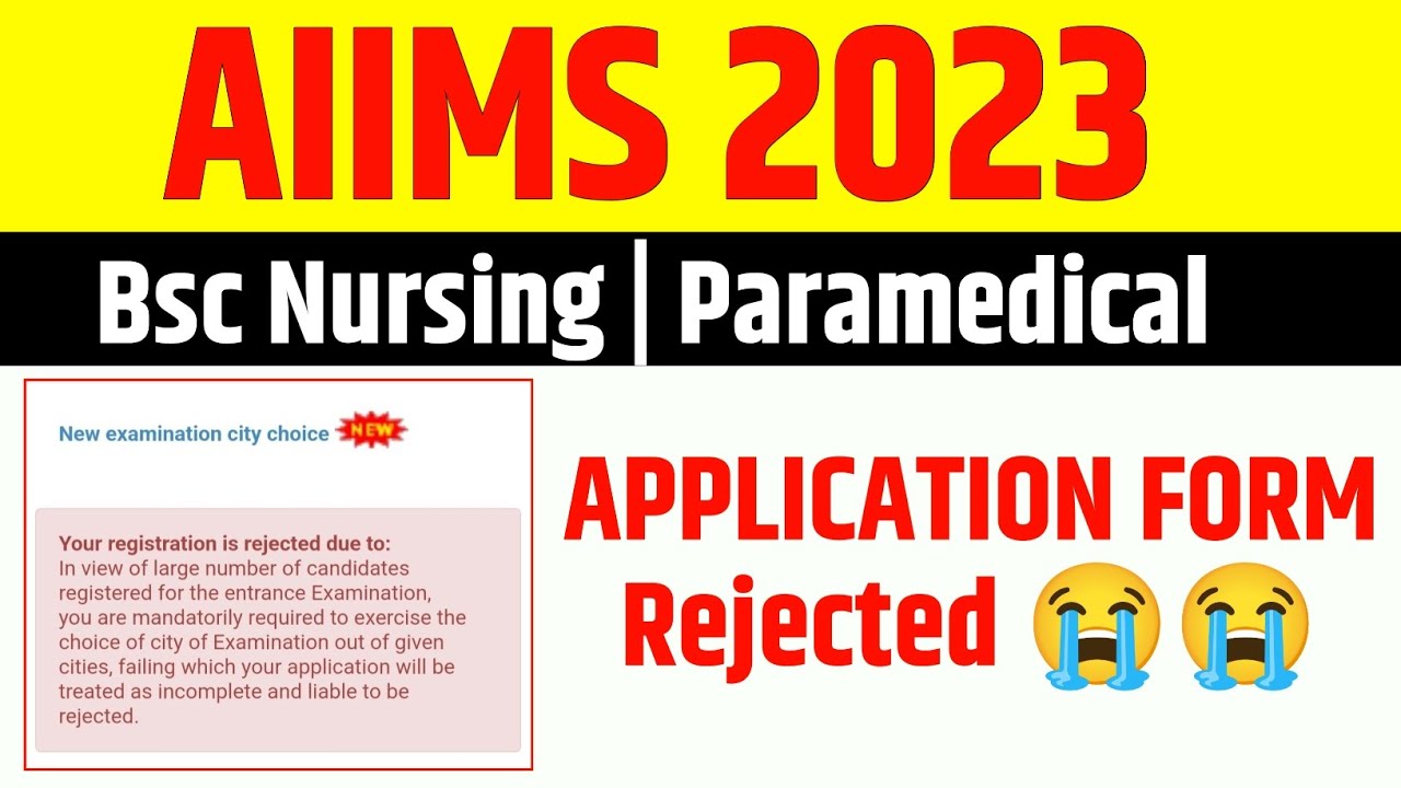AIIMS 2023 Bsc Nursing Application Form Status🔥Aiims Bsc Nursing ...