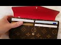 First impression and comparison Sarah wallet Louis Vuitton monogram canvas and veris