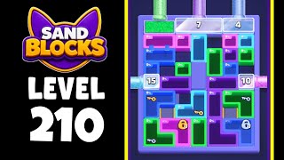 Sand Blocks level 210 walkthrough solution