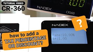 How to add a Sale percentage for the Nadex CR360 Cash Register Tutorial & Demonstration