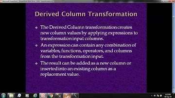 MSBI(SSIS)- DerivedTransformation