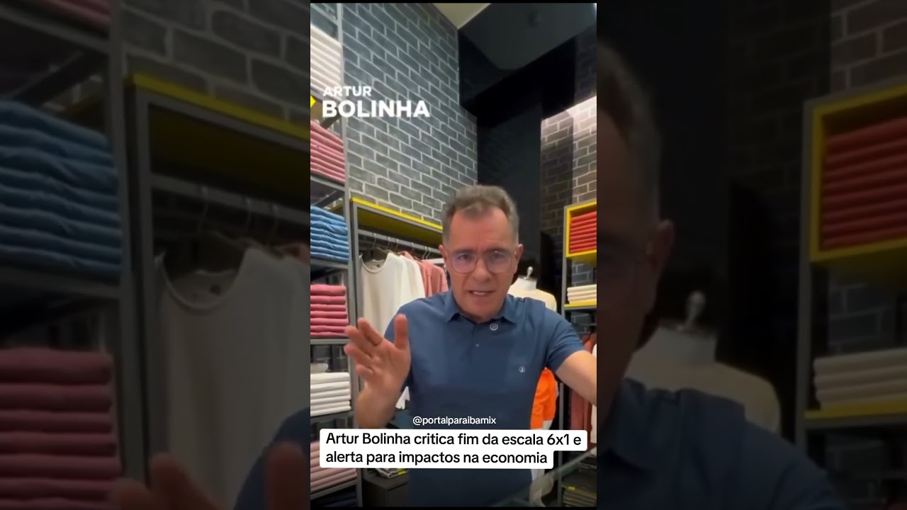 Artur Bolinha critica fim da escala 6x1 e alerta para impactos na economia