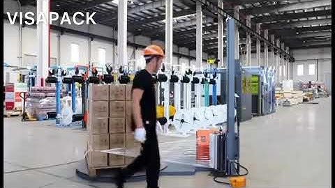 Ļoti lēts Palešu aptīšanas aparāts / Palešu plēves aptinejs / Simple Wrapping Machine