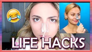 PROBANDO TRUCOS RAROS DE INTERNET | LIFE HACKS | Cande Copello