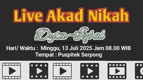 Live Akad Nikah Adat sunda / Dyta -Iqbal / Gedung serbaguna puspitek serpong