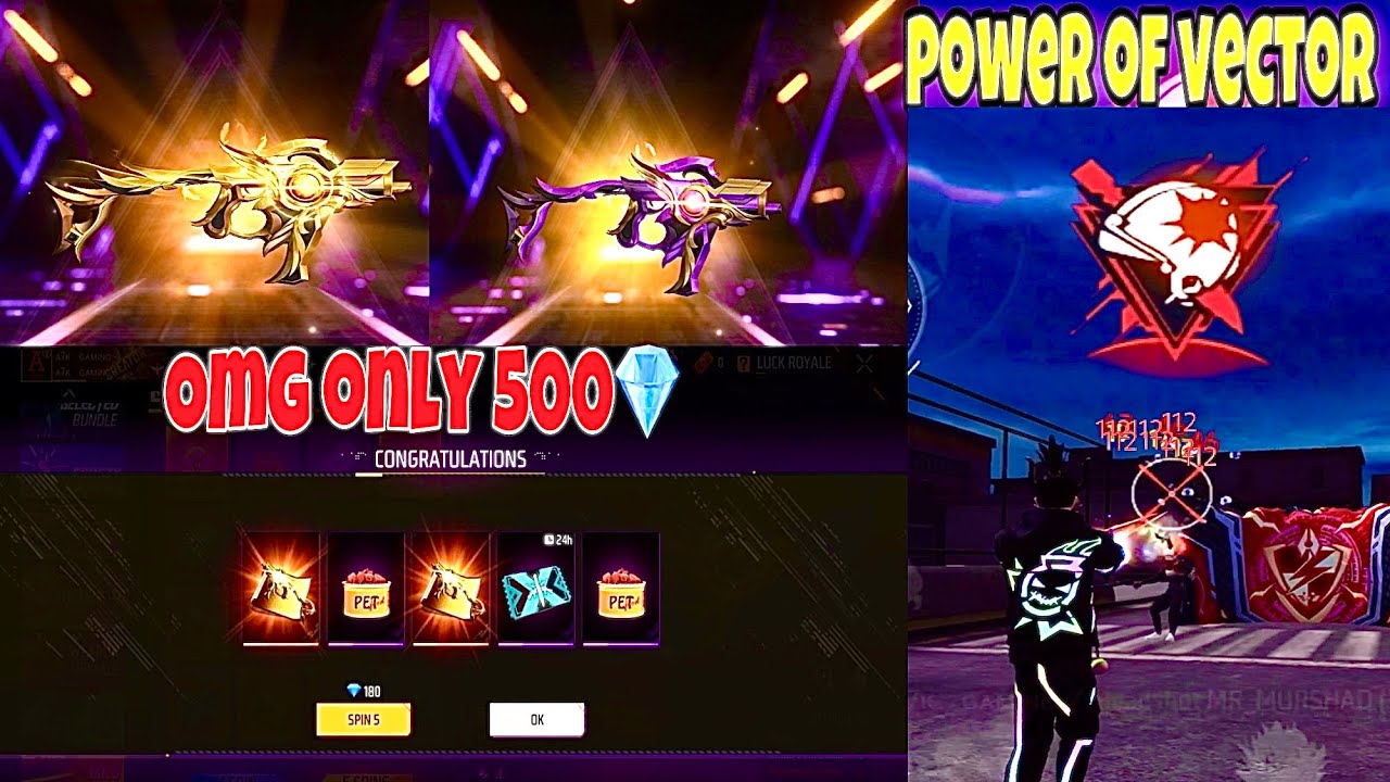 Power of new vector incubator skin | new vector incubator free fire | I got new vector skin freefire