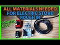 Materials For Electric Range / Stove Rough In - Receptacle, Box, Wire, Circuit Breaker, & Receptacle