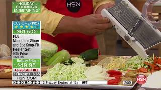 PL8 Mandoline Slicer and 3 Piece SnapFit Peeler Set | HSN