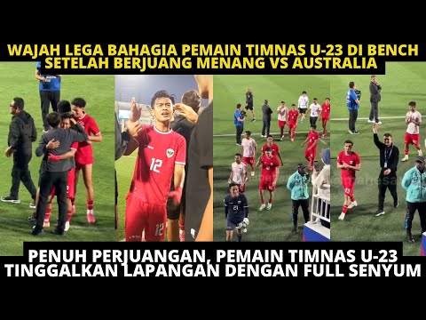 PENUH PERJUANGAN! BEGINI WAJAH LEGA PEMAIN TIMNAS U-23 DI BENCH. PRATAMA ARHAN BERJUANG HINGGA AKHIR