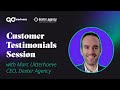 Customer testimonials session with marc uitterhoeve ceo of dexter agency