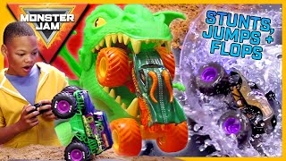 BIG STUNTS with Monster Jam Trucks 🏆🔥 Revved Up Recaps Stunt Compilation - Monster Jam Toys
