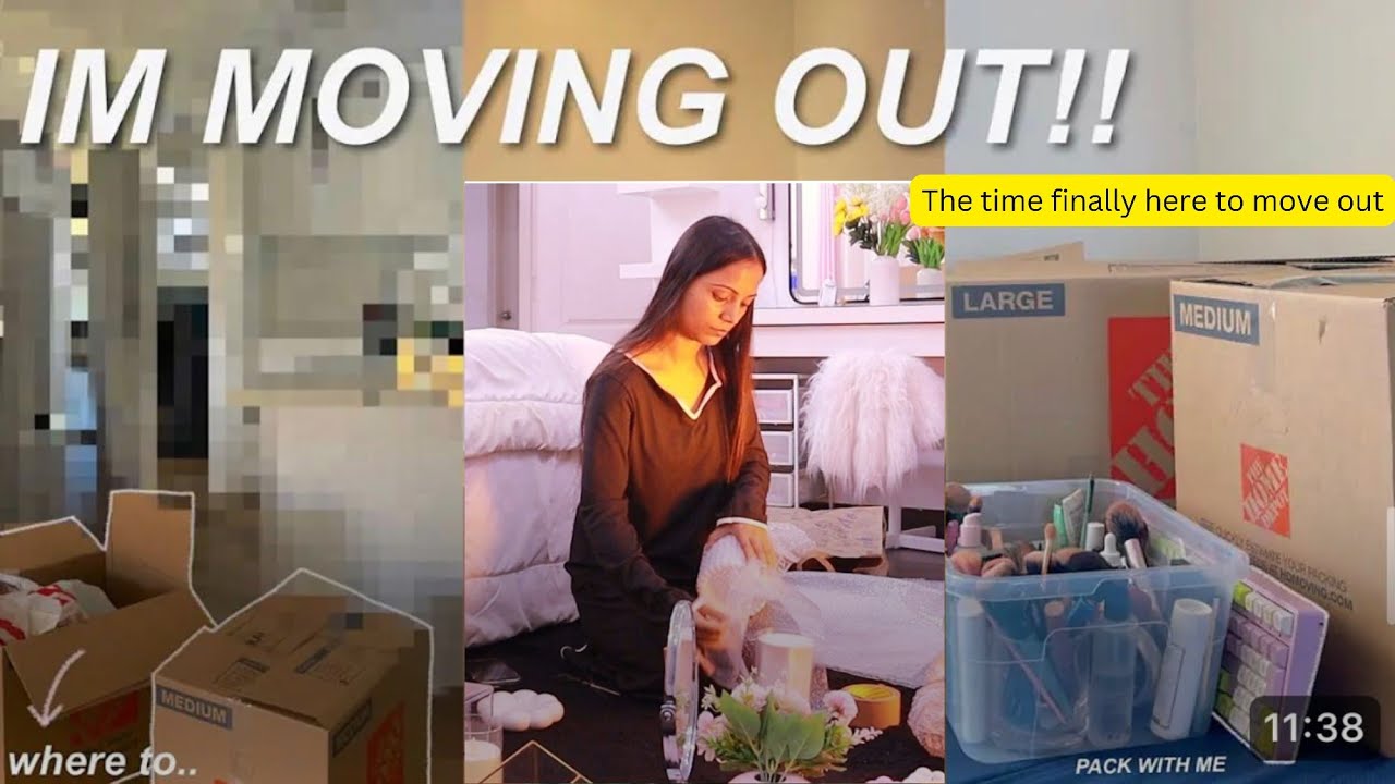 vlog : I'm moving OUT! pack with me to move into my new apartment 🏠🔑 ...