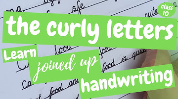 Joined up Handwriting: How to Write in Cursive - the Curly Caterpillar Handwriting Family - class 10