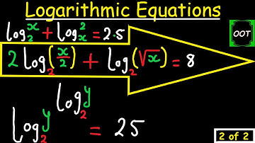 Logarithmic Equations (part 2 of 2) How to solve Logarithmic Equation