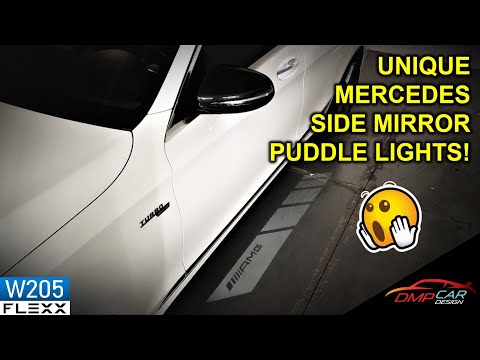 AMG Side Mirror Puddle Courtesy lights installed on 2015+ Mercedes C-Class W205