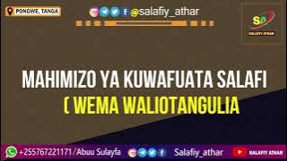 Maswahaba ndio Masalafi Wenyewe.... Jee ni vibaya kuwafata????.. kama ni vibaya tuwafate akina nani?