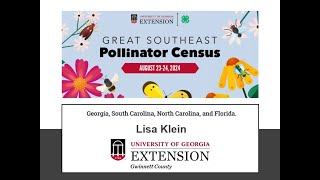 2024 Great Southeast Pollinator Census History and Training