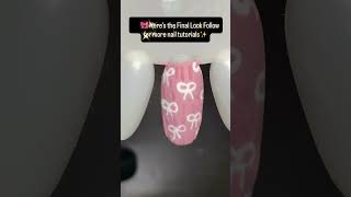 Trendy Bow Nails Tutorial ✨ Easy Nail Art for Beginners #shorts