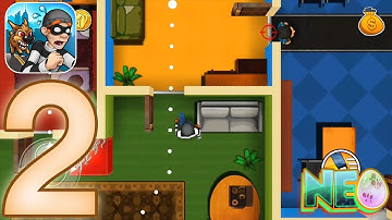 Robbery Bob: Gameplay Walkthrough Part 2 - Level 8-12 Completed! (iOS, Android)