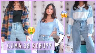 LAZADA HAUL BAJU KOREA MURAH | Oversized Shirt, Flanel Outer