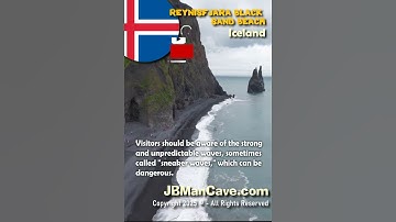 Thumbnail of Reynisfjara BLACK SAND BEACH in ICELAND Icelandic JBManCave.com #Shorts