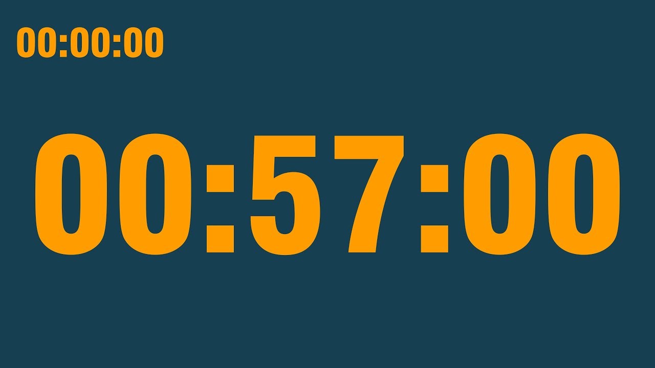 57 minute timer (with end alarm, time elapsed and progress bar) - YouTube