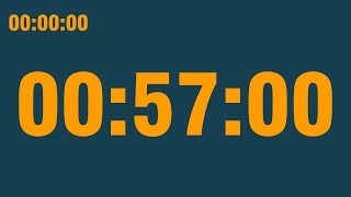 57 minute timer (with end alarm, time elapsed and progress bar)