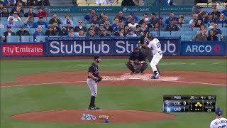 Yasiel Puig RBI Walk vs Rockies | Dodgers vs Rockies