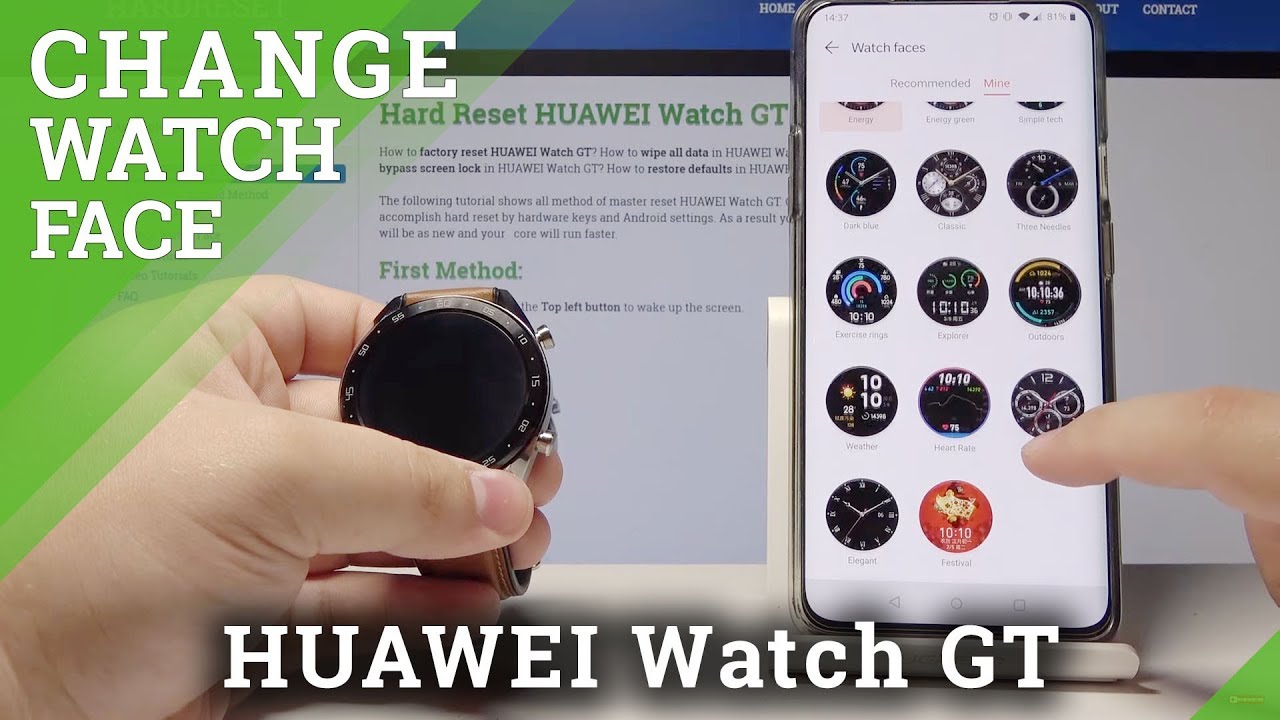 How To Change Watch Face In HUAWEI Watch GT YouTube