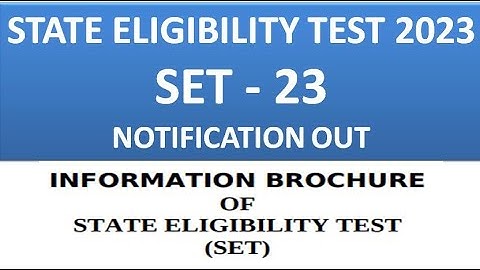 State Eligibility Test SET Notification OUT