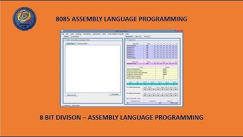 Microprocessor 8085 - 8 bit Division - Assembly Language Programing