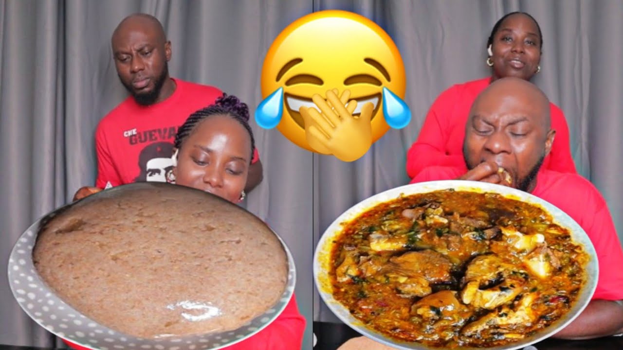 Уморительный челлендж «Выбери и съешь» | Африканская кухня: мукбанк, фуфу и суп из бамии (мукбанг)