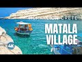 Matala beach  caves in heraklion crete  best beaches in greece travel 4k