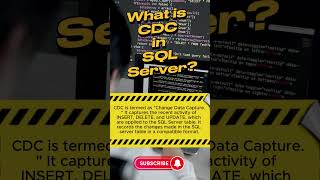 What is CDC in SQL Server? #shorts #ytshorts