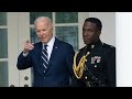 Cognitively impaired joe biden escorted off stage following speech