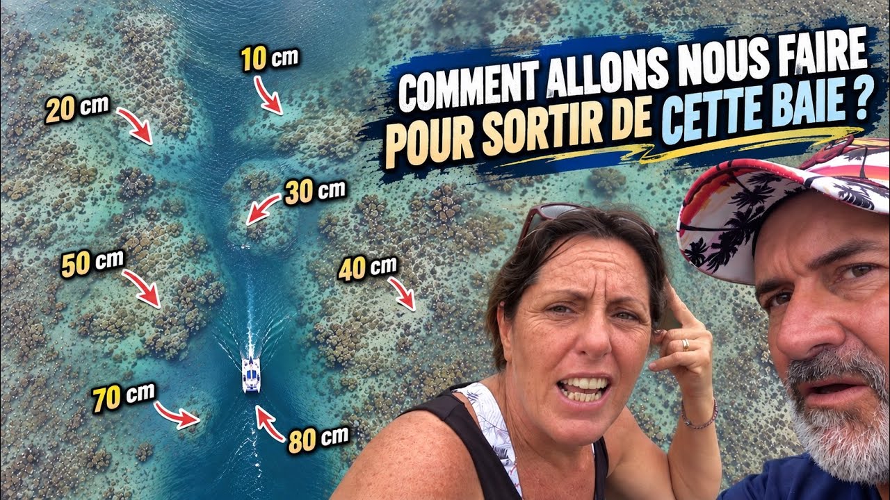 ⁣J’aurais jamais dû rentrer dans cette baie, nous avons eu beaucoup de chance