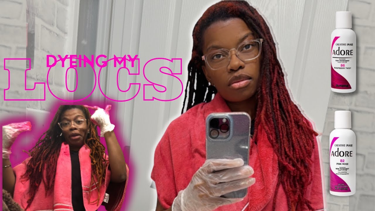 DYEING MY LOCS USING ADORE PINK ROSE & RASPBERRY TWIST YouTube
