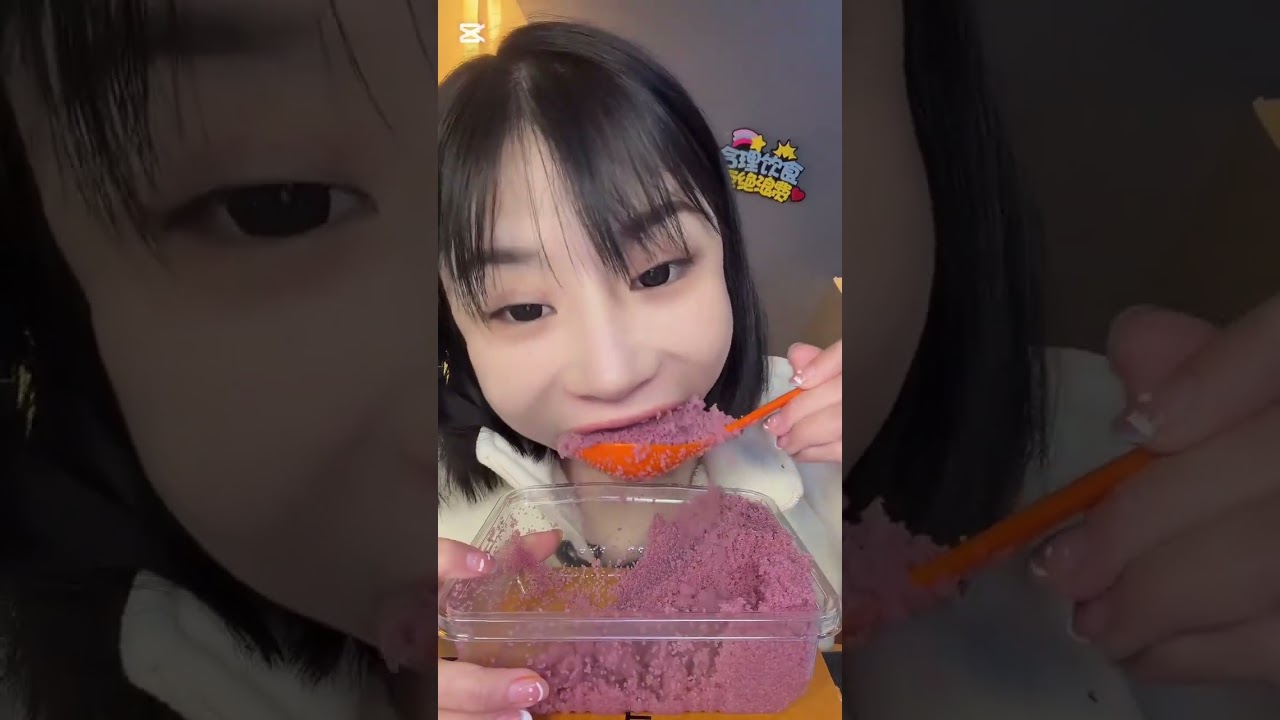 ASMR voice control eating sound colorful crunchy tobiko eggs #fyp 