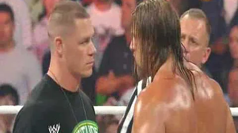 WWE Night Of Champions 2009 Randy Orton vs John Cena vs Triple h Part 1
