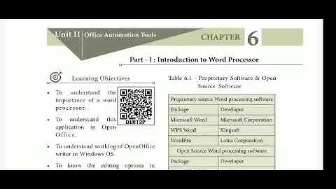 11 th com App ch 6 Introduction to Word Processor part 1