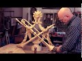 Woodcarving trofee of musical instruments