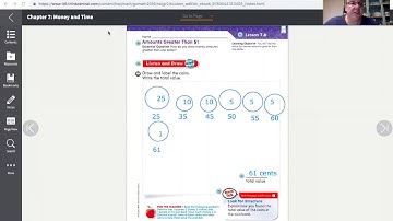 Go Math 7.6 Amounts Greater Than $1