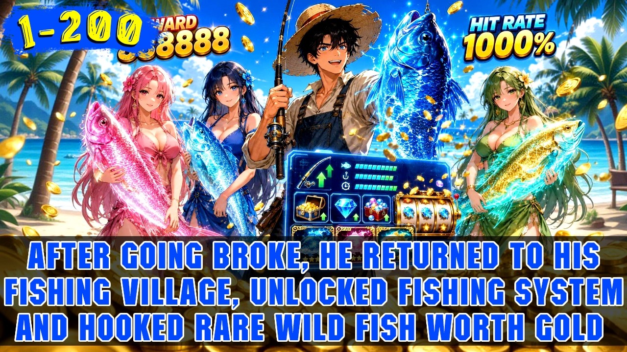 🔥Poor Boy Activates a Fishing System: His Rod Has 100% Accuracy, Leading Everyone to Get Rich!