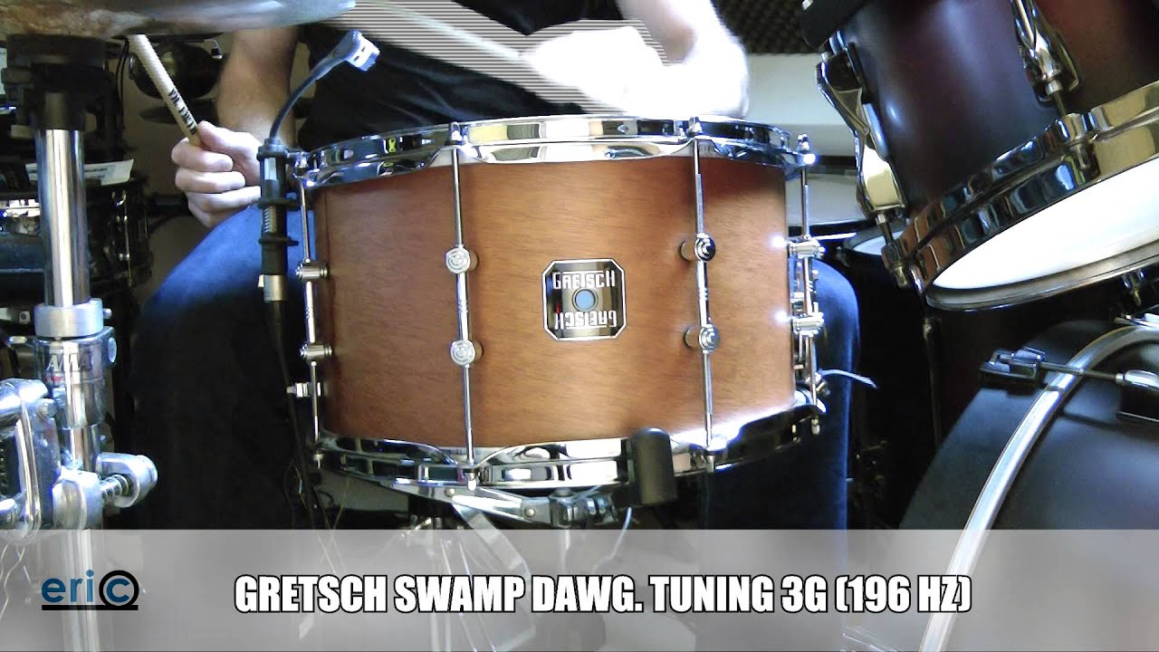 Gretsch Swamp Dawg 14 x 8 snare drum tuning range YouTube