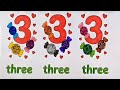 Learn Number 3 with Colors 🍬 | Counting Candies for Kids | Preschool Learning Video