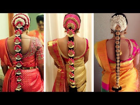 Indian bridal hairstyles, South indian wedding hairstyles, Indian bridal
