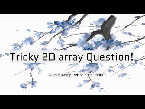 Tricky 2D Array Question