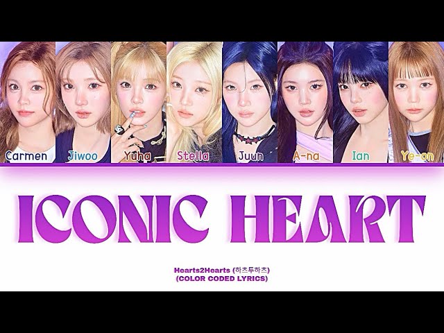Hearts2Hearts (하츠투하츠) || 'ICONIC HEART' (Color Coded Jap-Rom