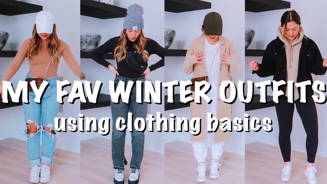 my favorite winter outfits | outfit inspo using basics!!!